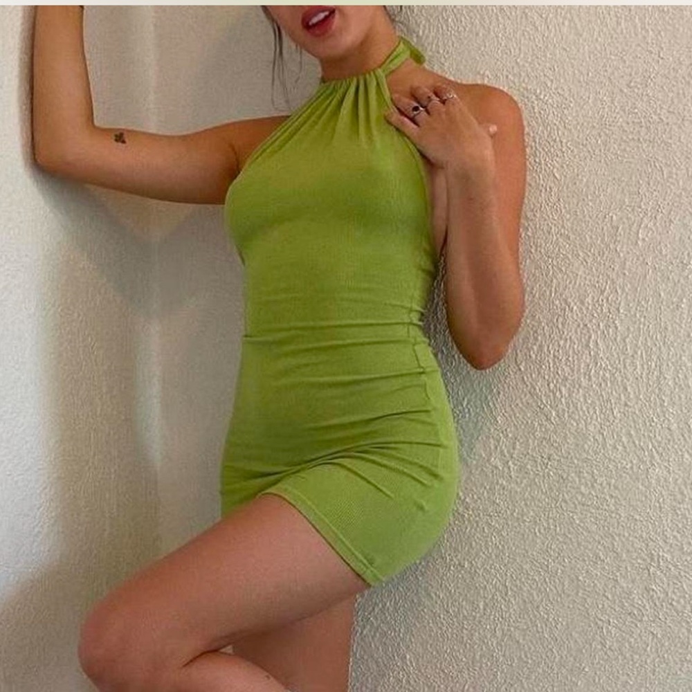 Princess Polly Lime Green Mini Dress